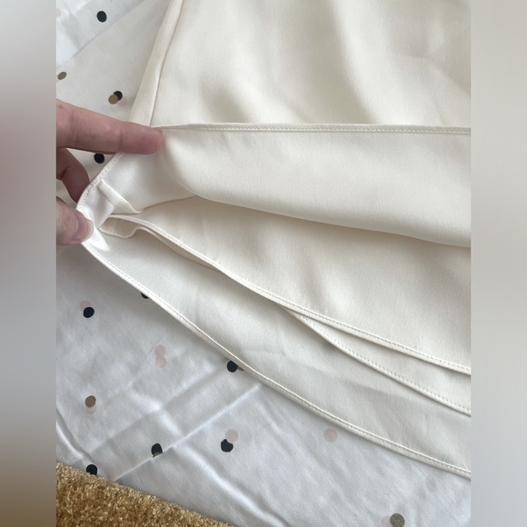 Theory Ivory Damarill 100% Ruffle One Shoulder Blouse - Size Small - Picture 7 of 8